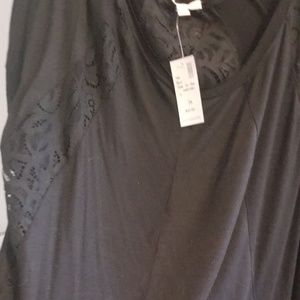 Lane Bryant..Lorette Black shirt with lace
